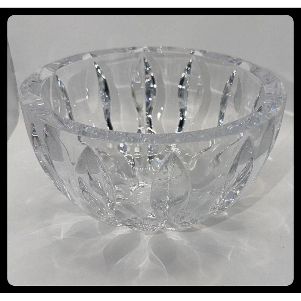 Rogaska Crystal Bowl Home Decor Clear Cut Glass Centerpiece Dish